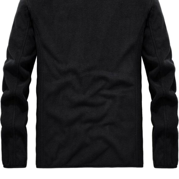 Black Mens Fleece Jacket - Picture 4 of 5
